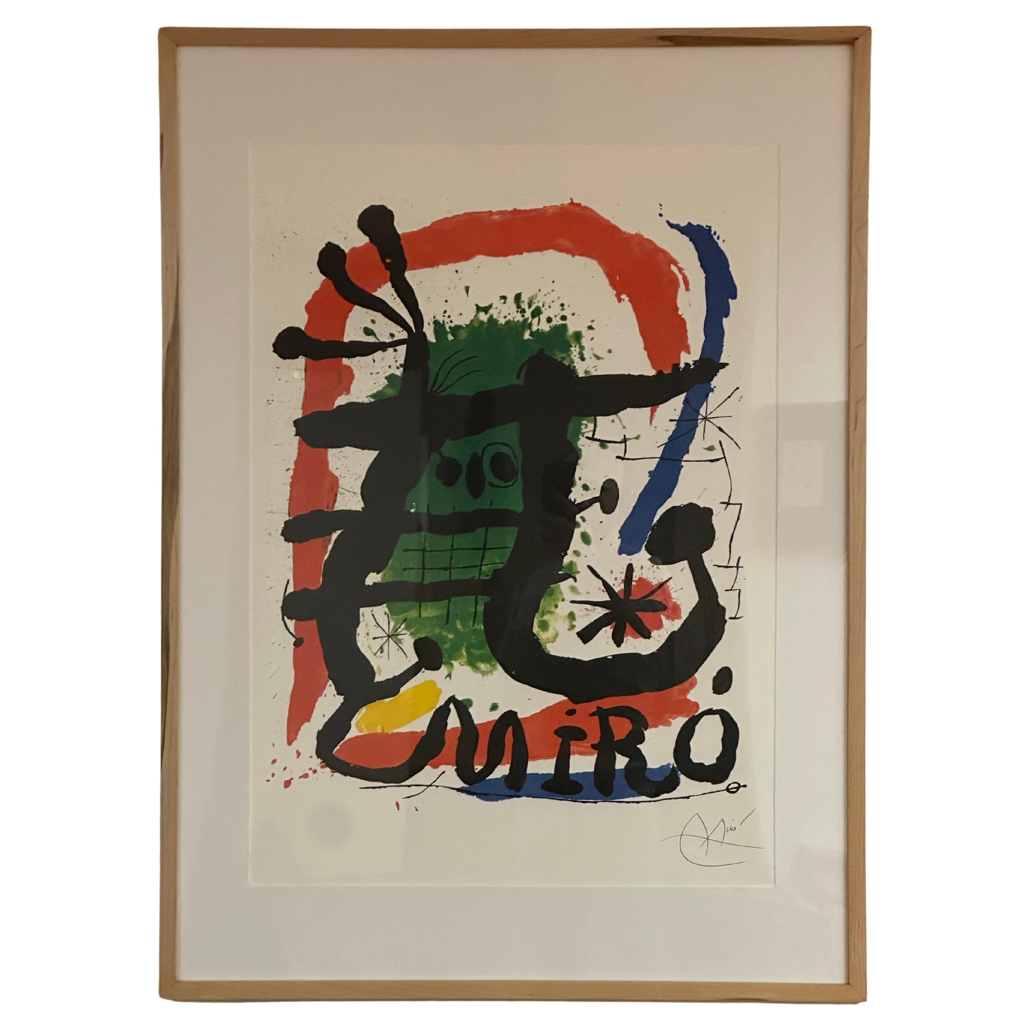 Lithographie Miro en couleurs - plaque de sortie « après » signée  en vente