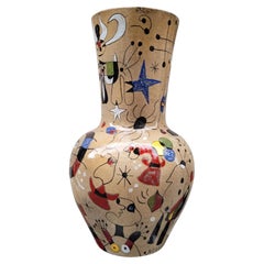 Vaso “Miró”, ceramica smaltata, firmato Renata, 1993, Spagna