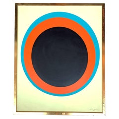 Vintage "Miroir", Abstract Painting by Maine Gautier