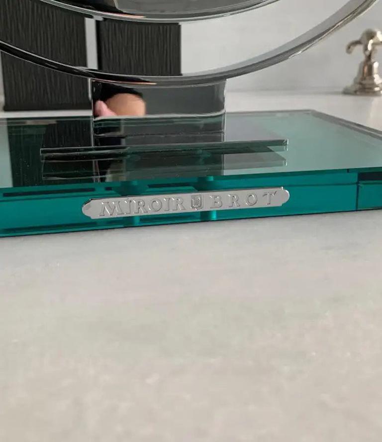 Moderne Miroir Brot miroir de coiffeuse «prestige » en chrome et verre