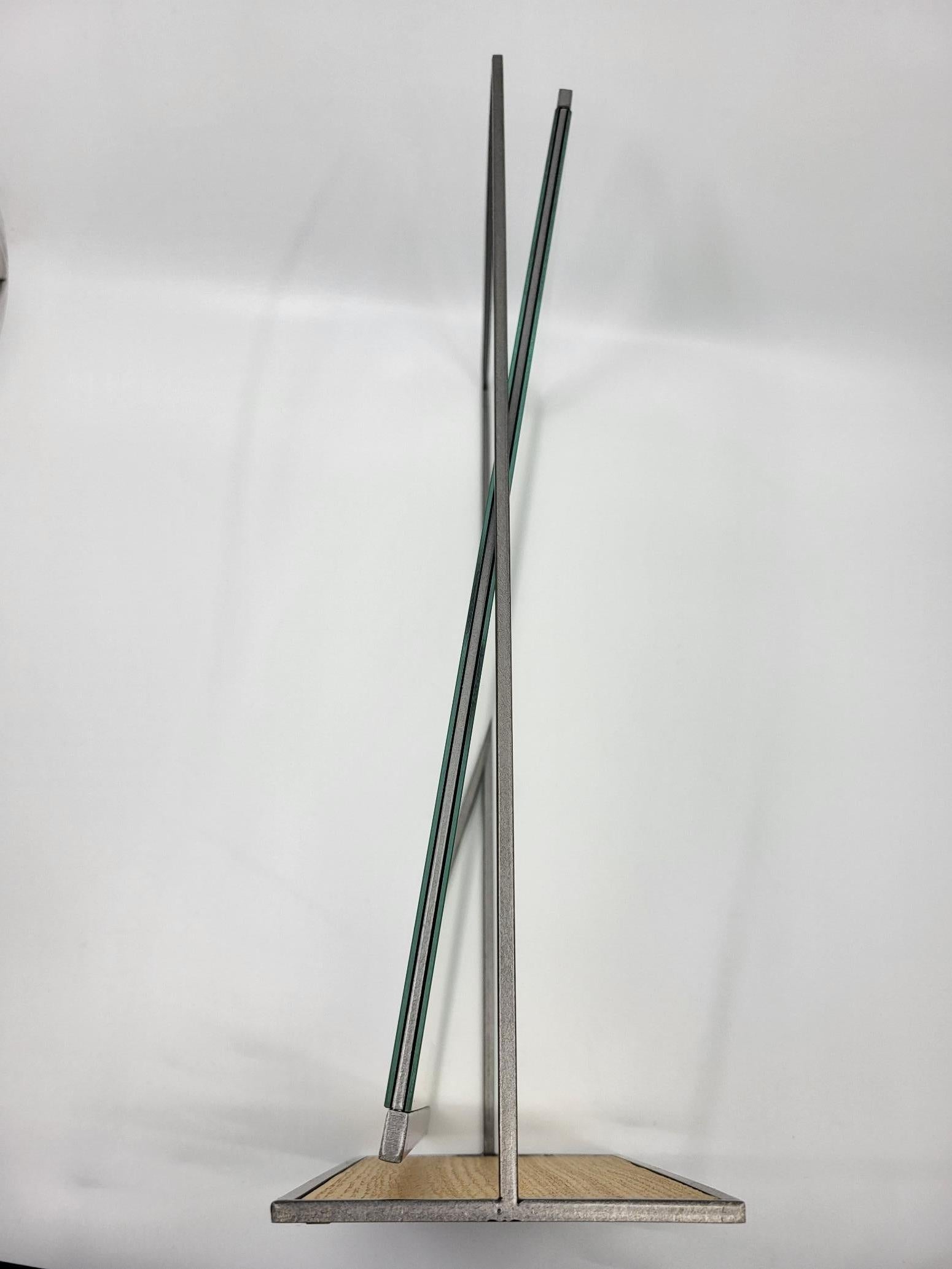 Miroir Christian Dior in métal gris socle bois mélaminé Francais Moderne in vendita 5