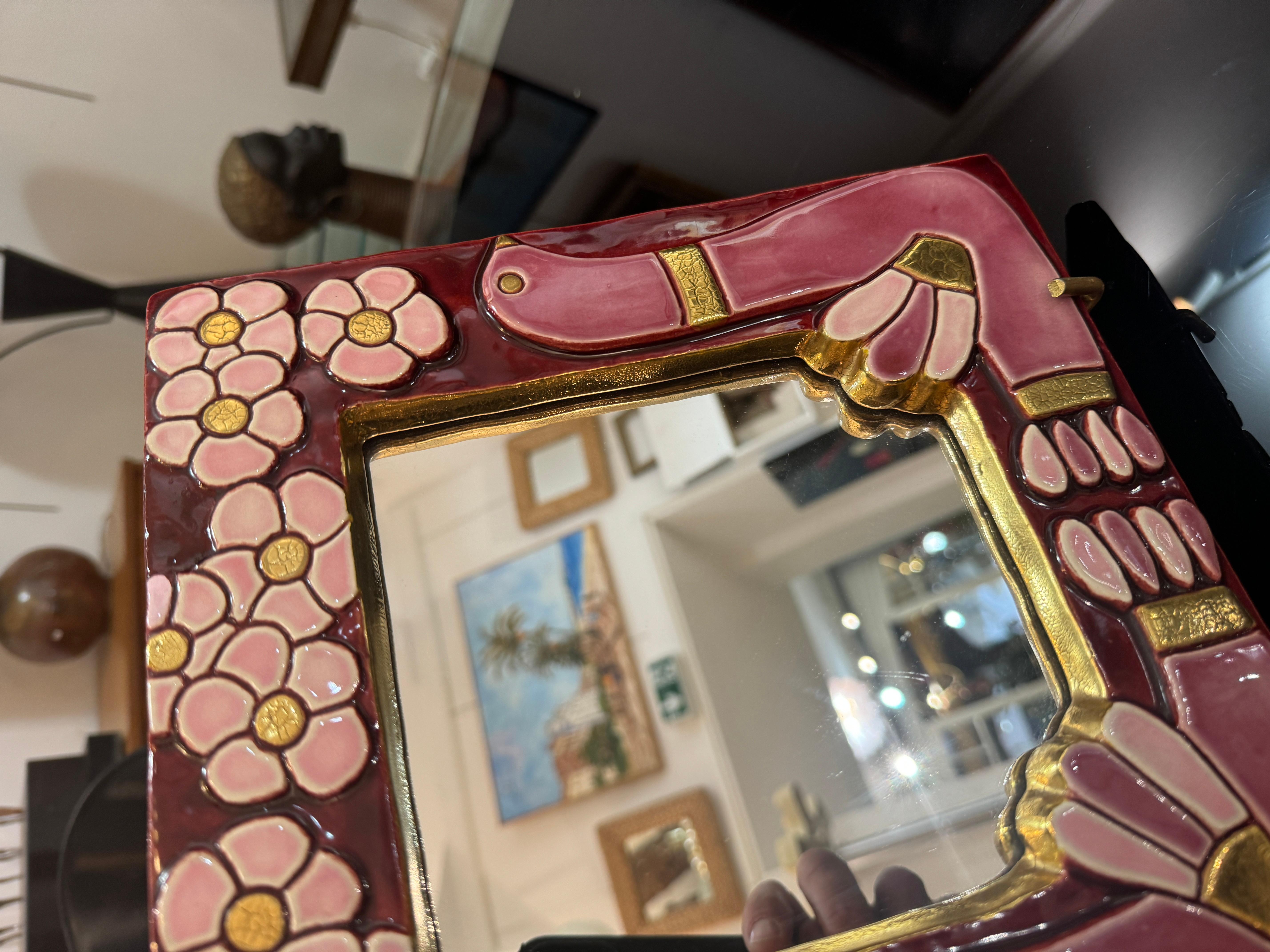 Postmoderne Miroir cygnes, Mithé Espelt vers 1970
