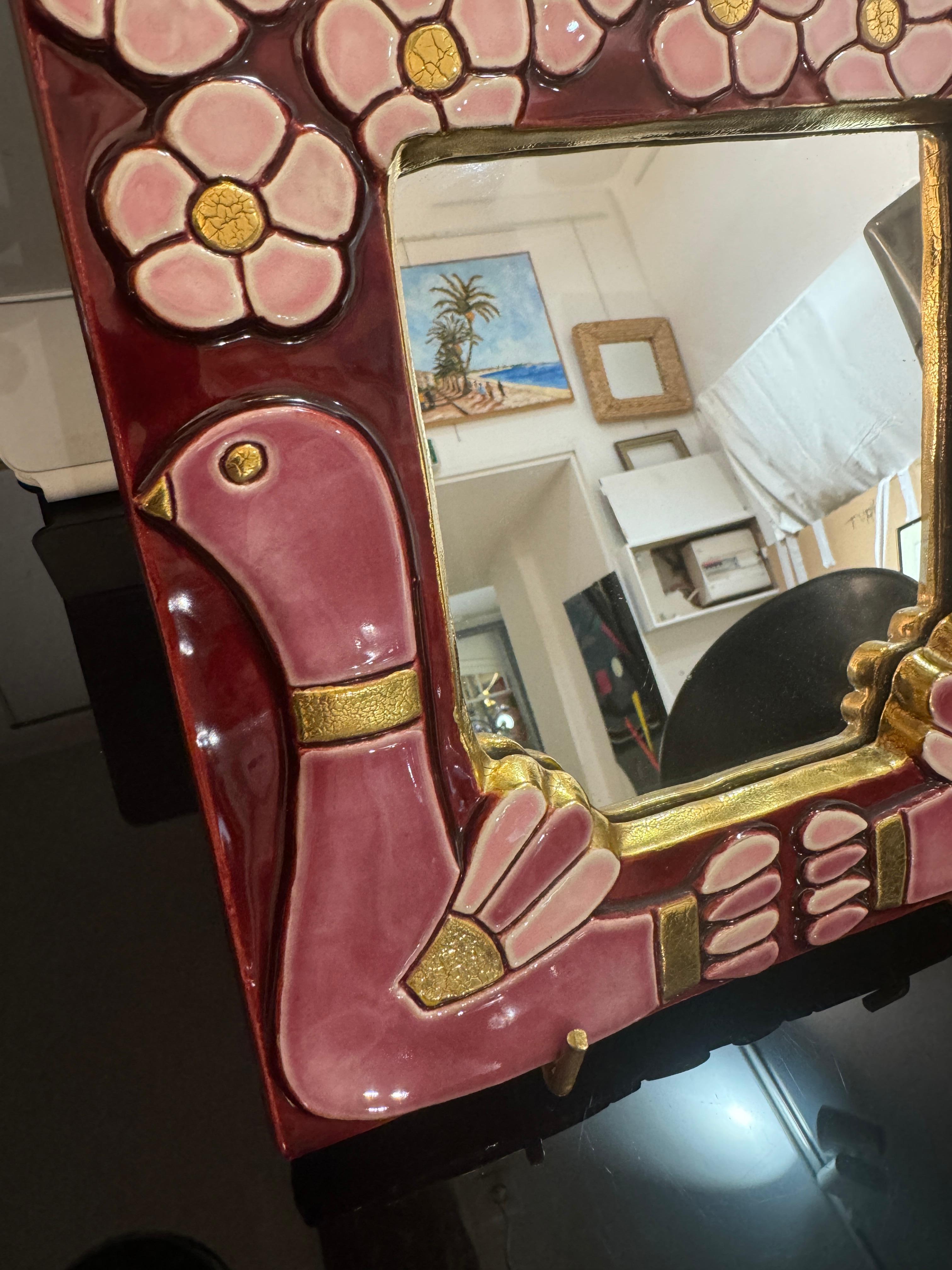 Français Miroir cygnes, Mithé Espelt vers 1970