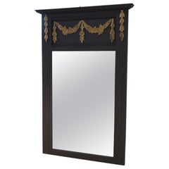 Miroir en chêne massif et verre biseauté Art déco 1930's