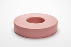 Ceramic Mirror with pink glaze decoration by Mia Jensen.