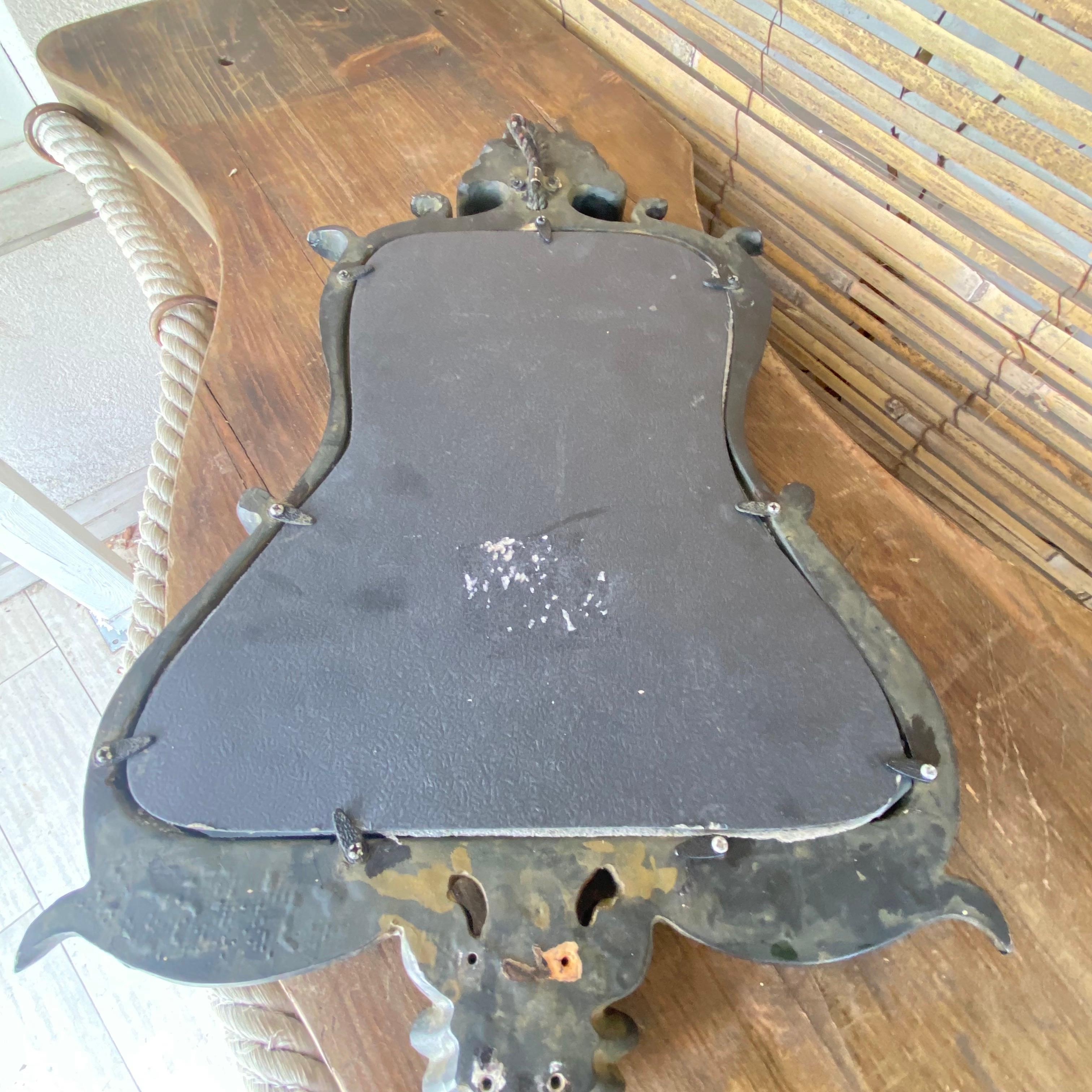 Miroir in legno, colore nero, Francia anni '80 in vendita 5