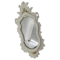Miroir La Farnesiana Parma de Carlo Corvi en céramique majolique Italie 1950