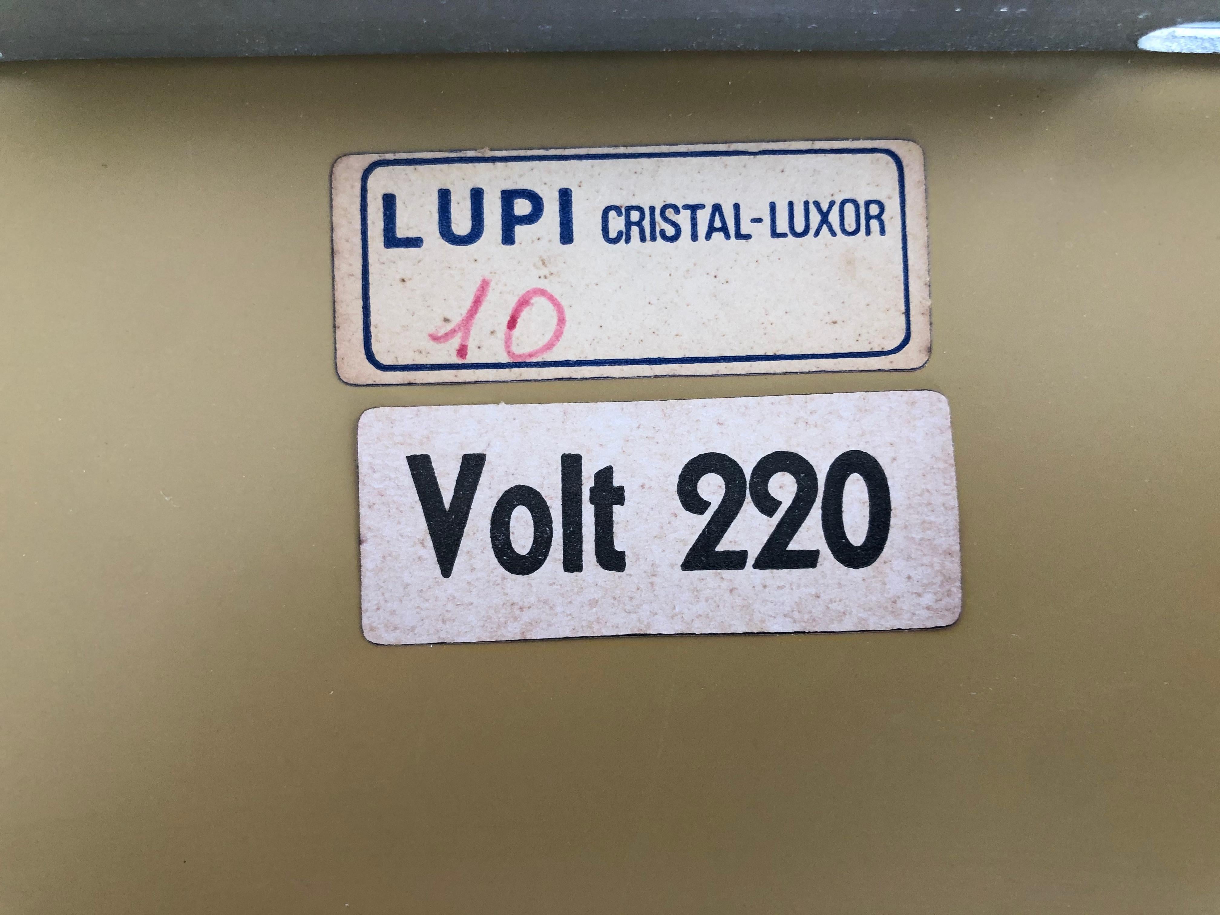 Miroir Lupi Cristal Luxor avec 2 appliques intégrées et une tablette For Sale 12