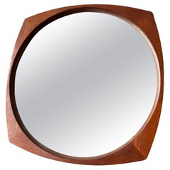 Miroir scandinave en teck Rimbert Sanholdt, Danemark 1960