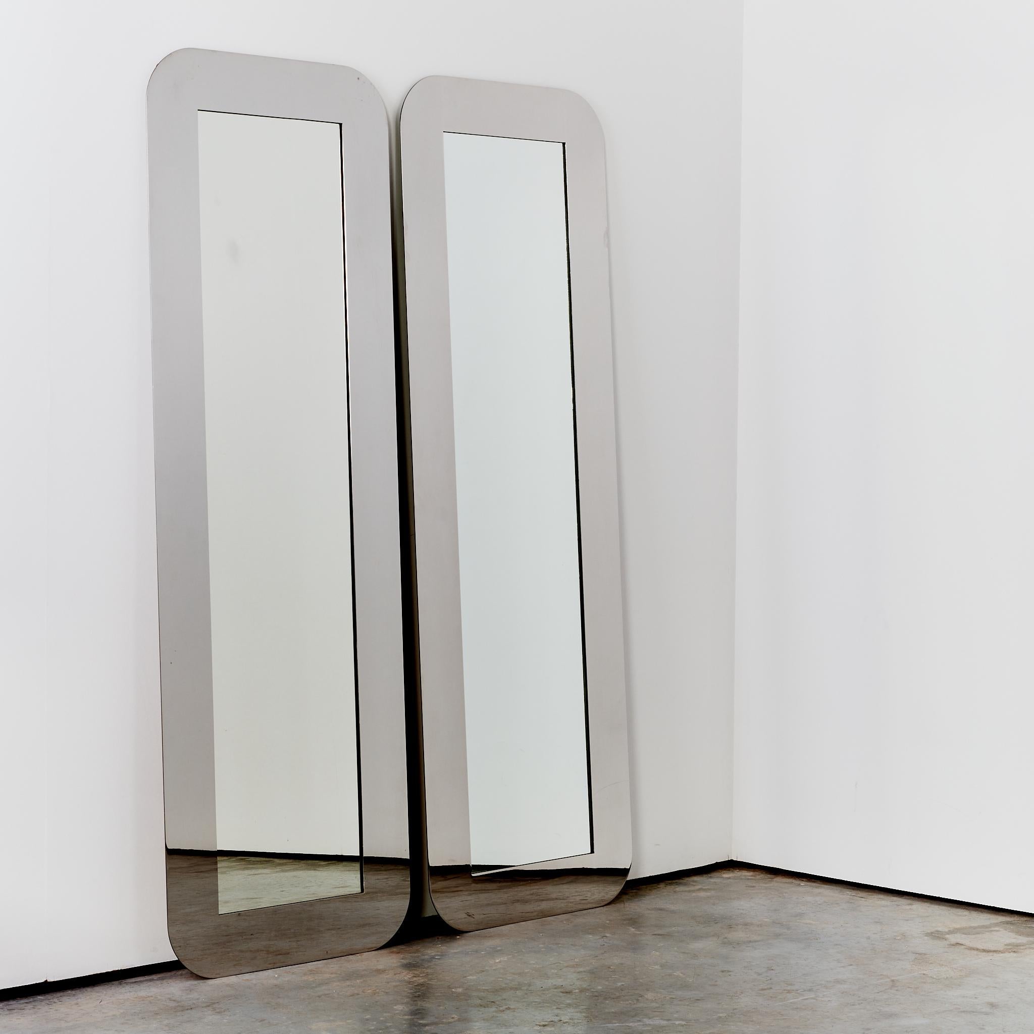 Steel Mirolunga steel frame full length mirrors by Giuliana Gramigna