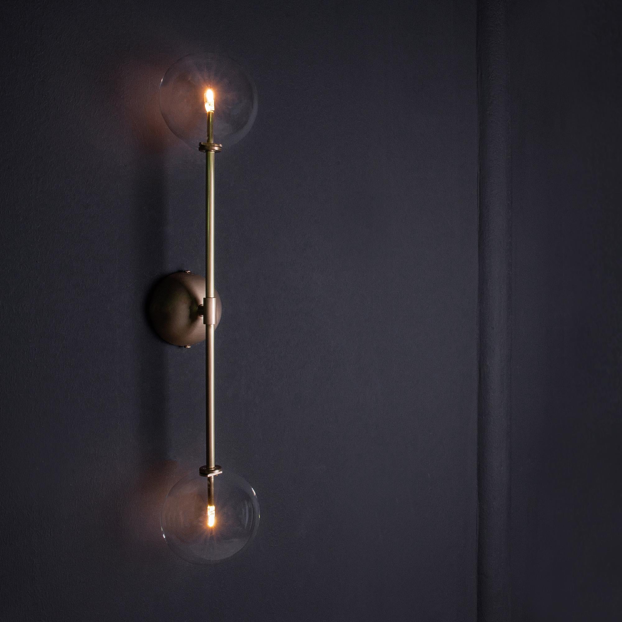 Polish Miron Brass Wall Lamp by Schwung For Sale