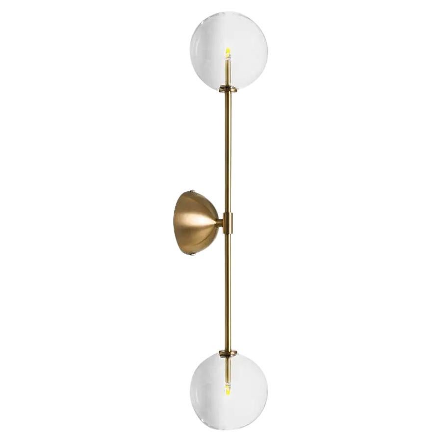 Miron Brass Wall Sconce by Schwung For Sale