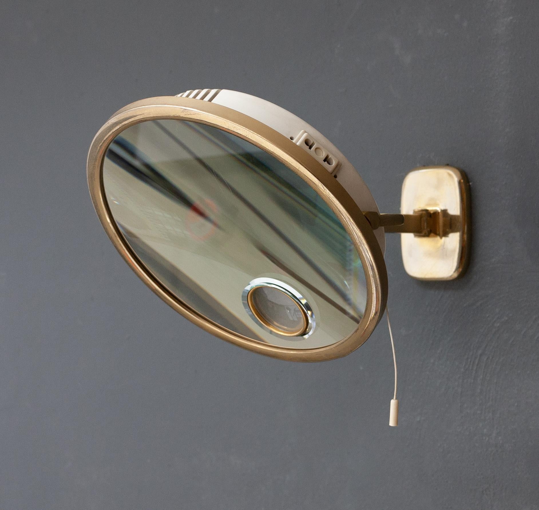 Art Deco Mirophar by Brot Brass Illuminated Wall Mirror