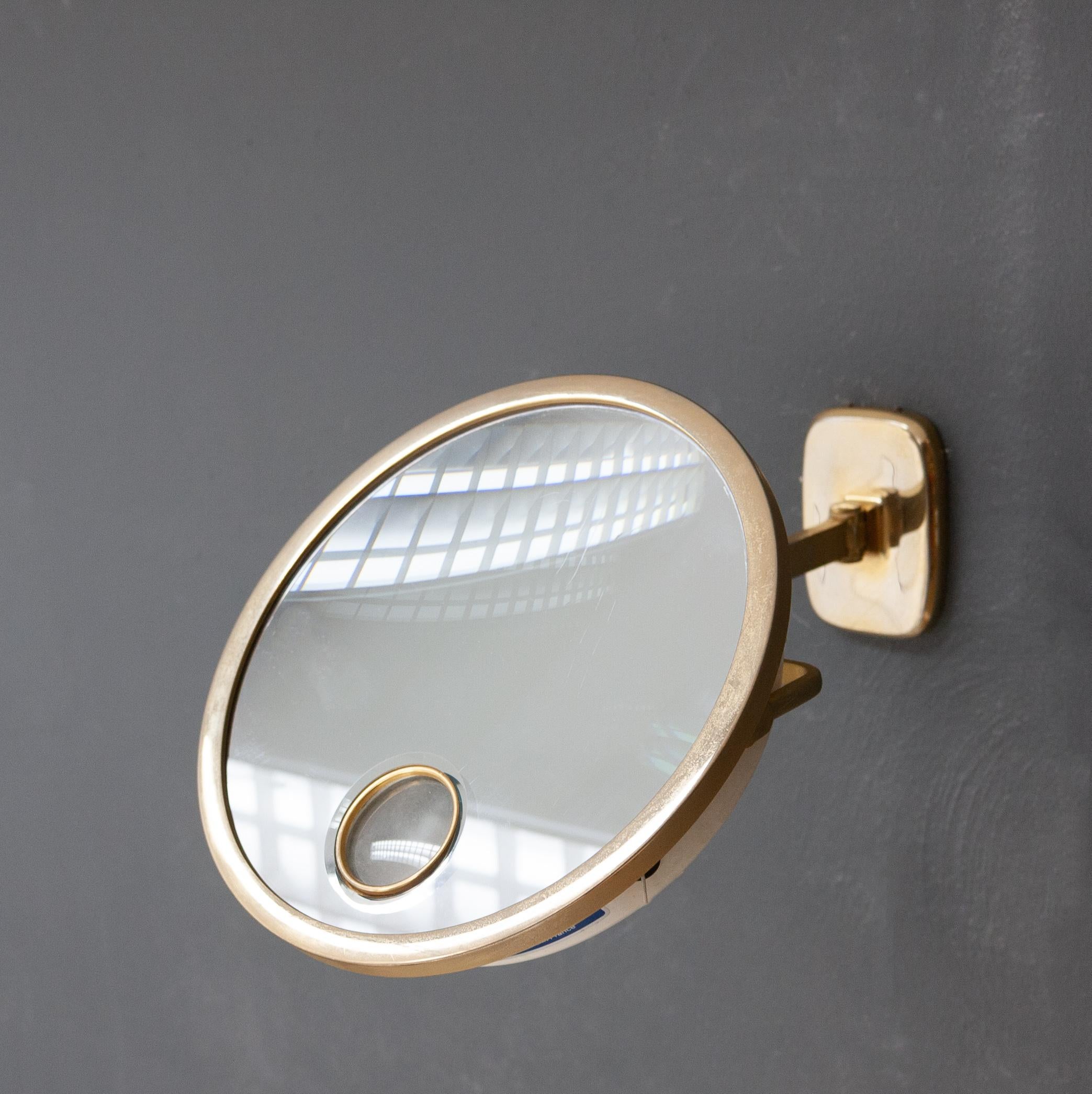 French Mirophar by Brot Brass Illuminated Wall Mirror