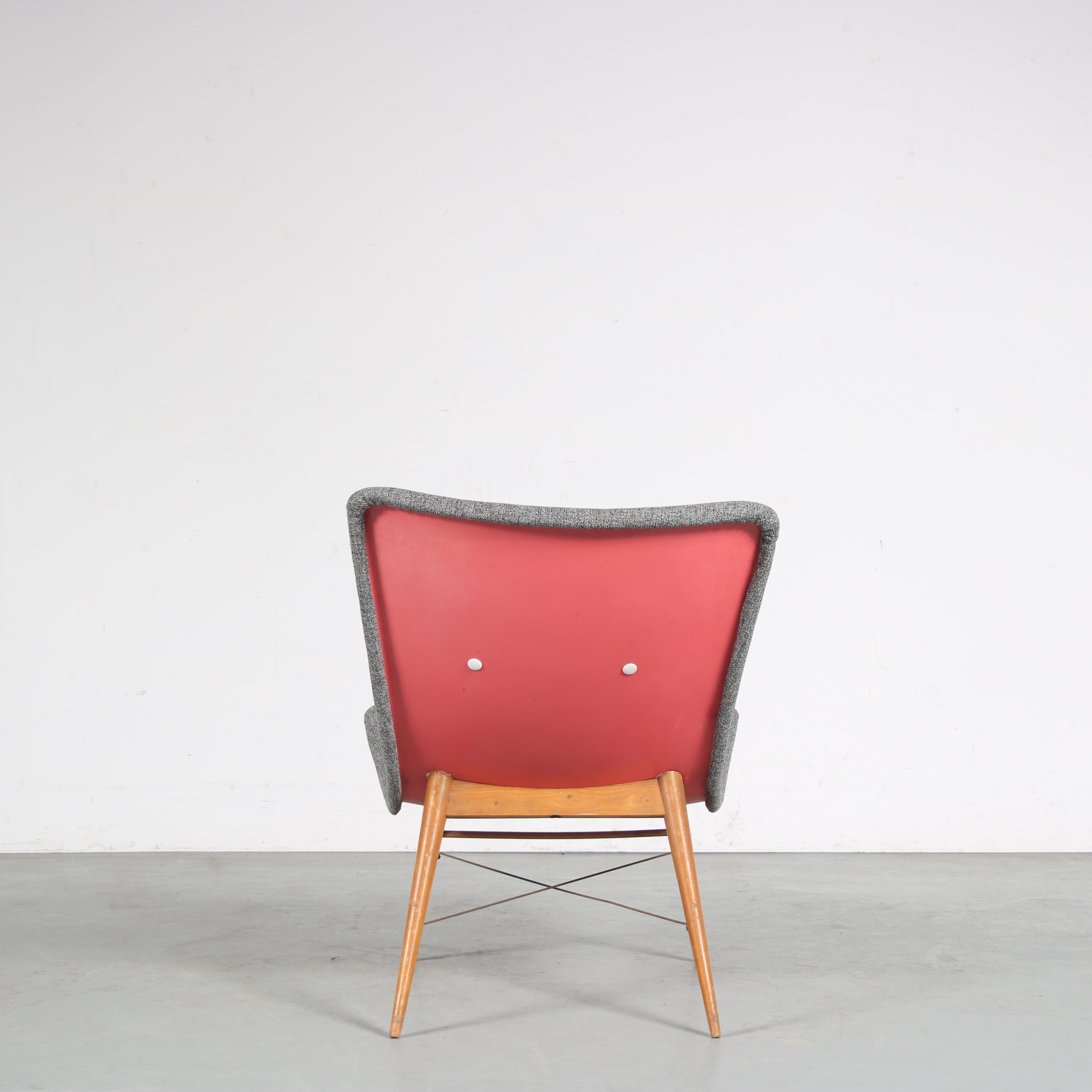 Fabric Miroslav Navratil Lounge Chair for Cesky Nabytek, Czech, 1959 For Sale