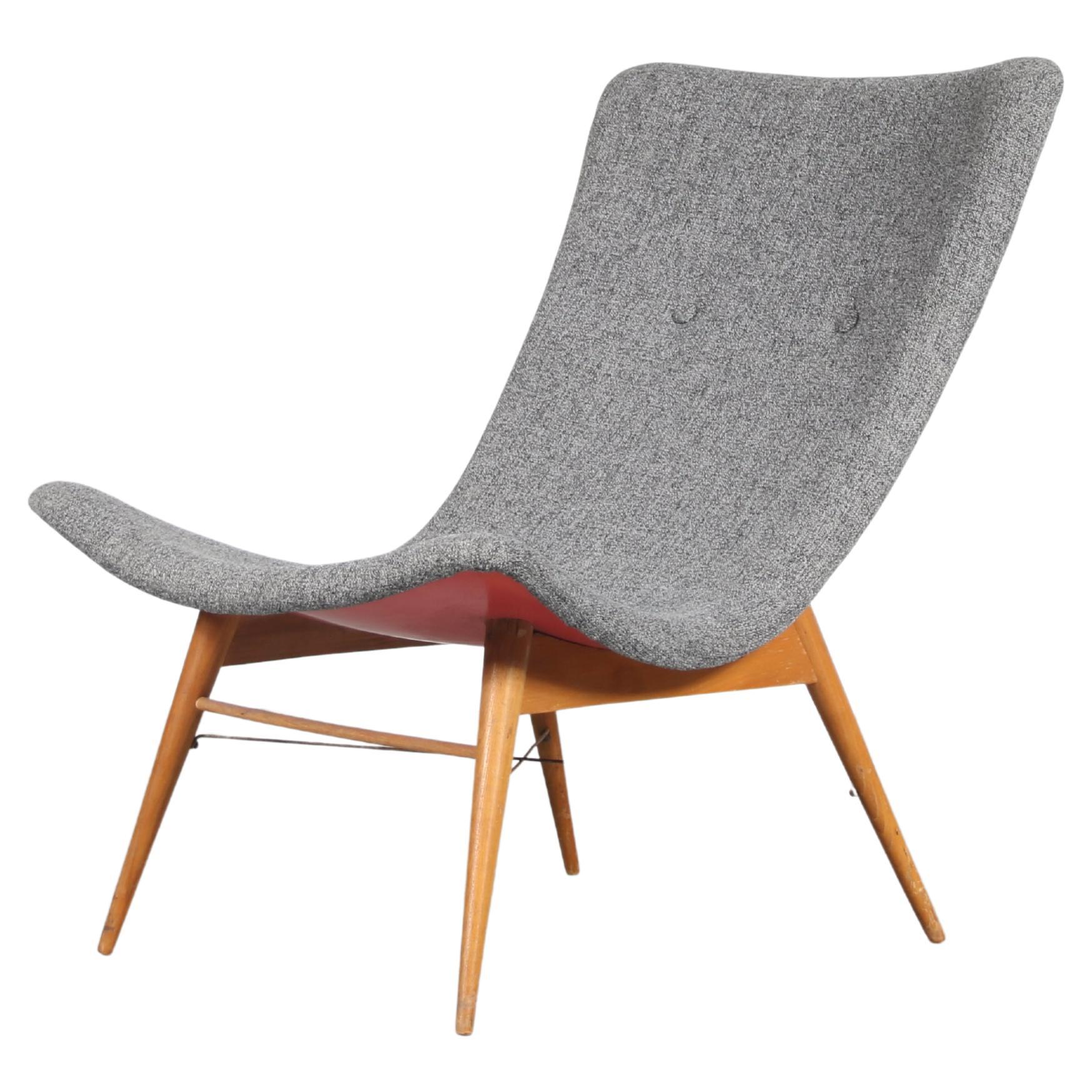 Miroslav Navratil Lounge Chair for Cesky Nabytek, Czech, 1959 For Sale