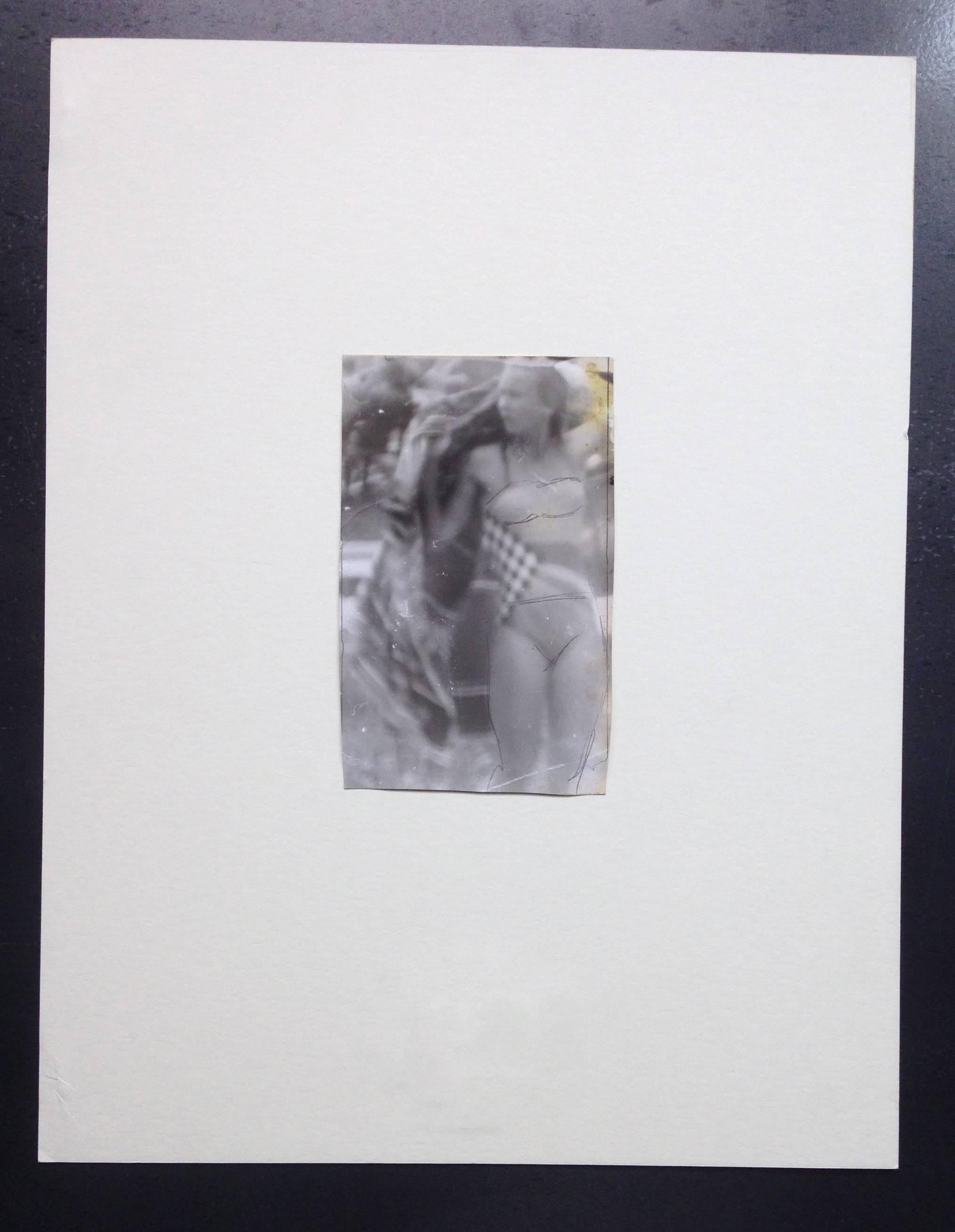 Original Vintage Print - Woman in Bikini - Unique Piece, 21st Century, Pinhole - Photograph by Miroslav Tichy