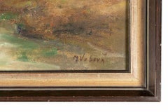 Boheamian Landscape - Oil Paint by Miroslava Vrbová-Štefková - mid-20th Century