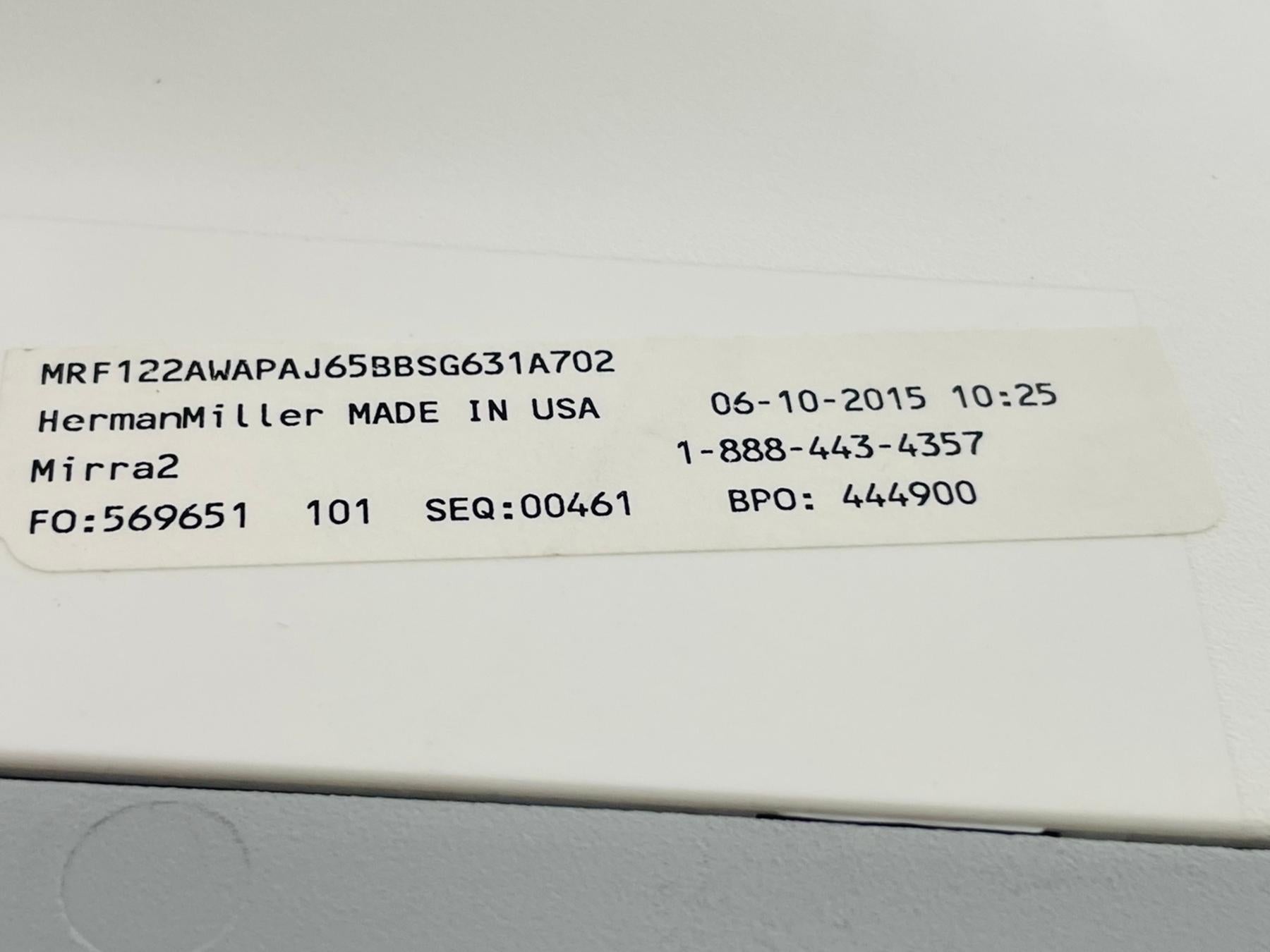 Chaise de bureau Mirra 2 du Studio 7,5 pour Herman Miller, fabriquée aux États-Unis en 2015 en vente 3