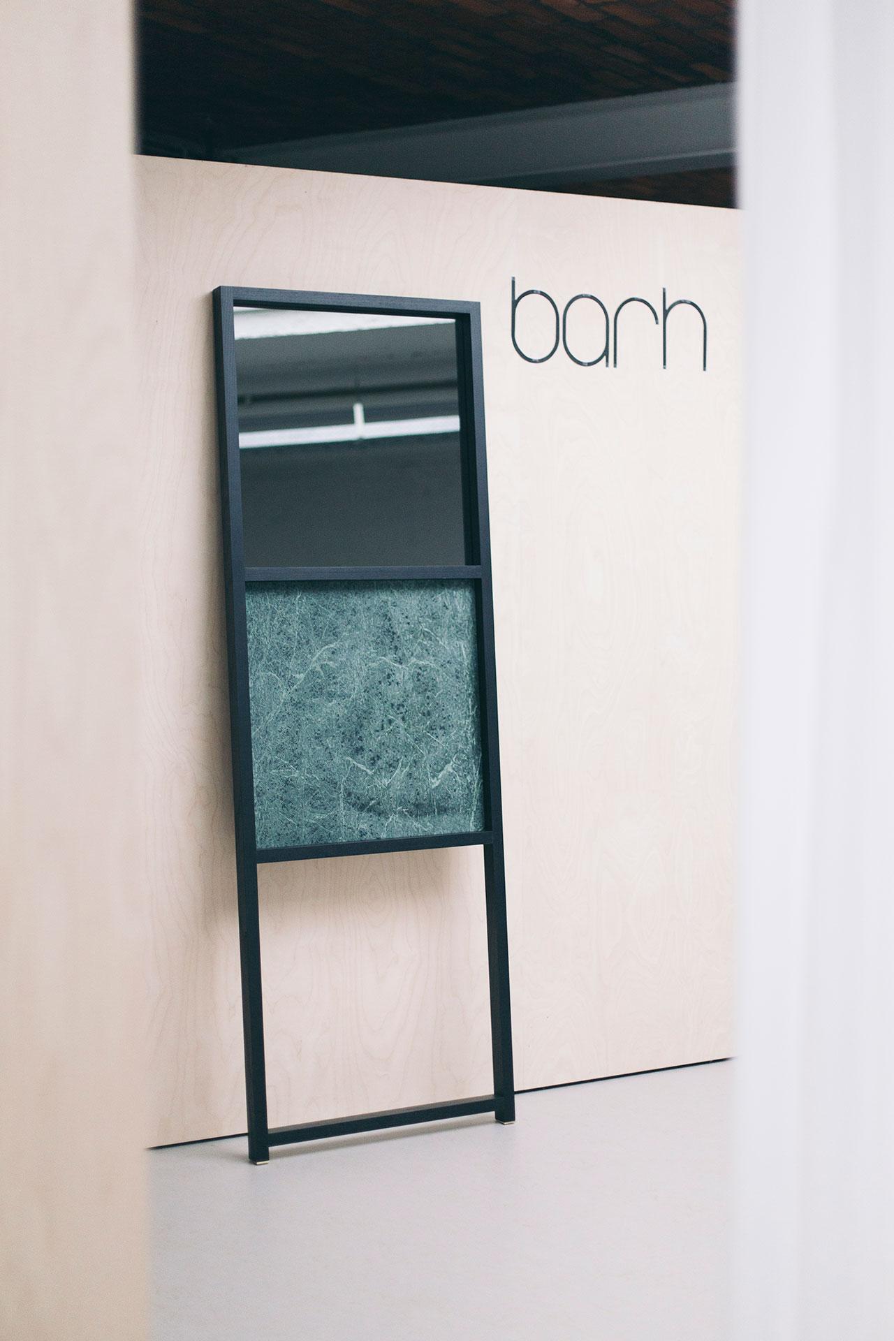Contemporary modern mirror with marble, customisable, Belgian design by barh For Sale 1