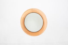 Italian Mid-century Salmon coloured glass Mirror model "1669" by Max Ingrand