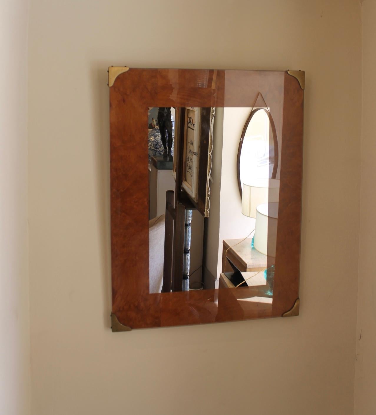 Aesthetic Movement Mirror 1970, style, Willy Rizzo For Sale
