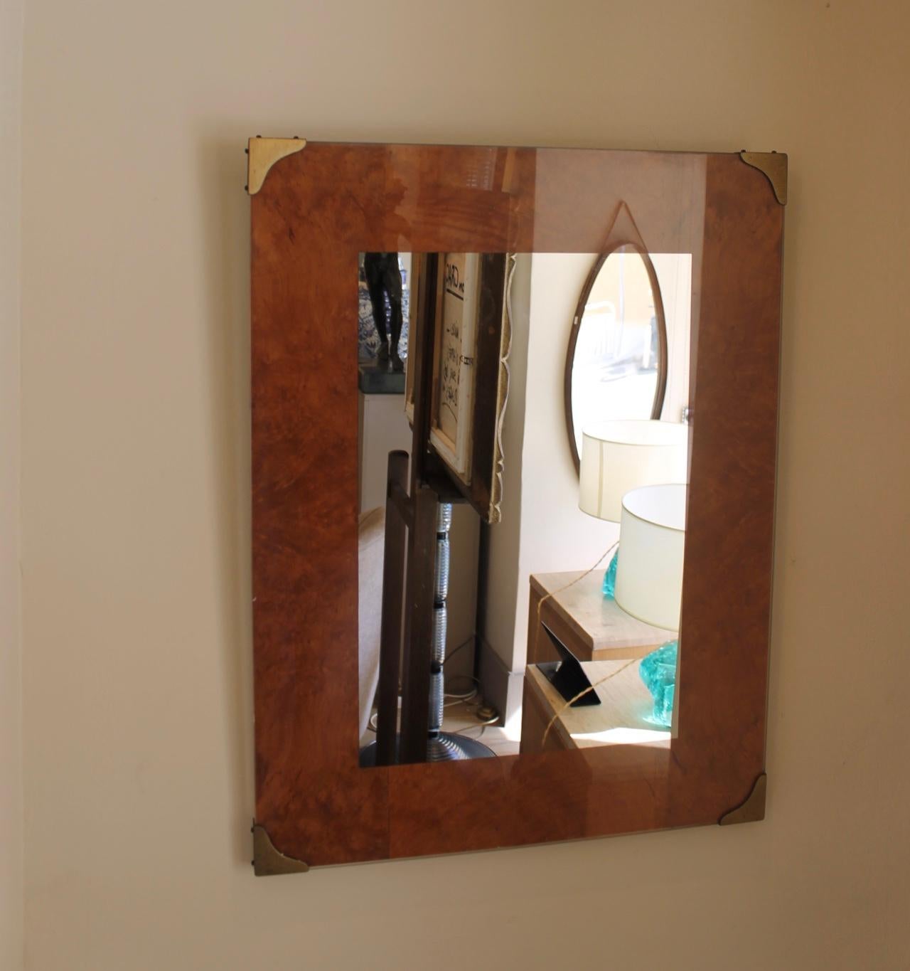 Hand-Crafted Mirror 1970, style, Willy Rizzo For Sale