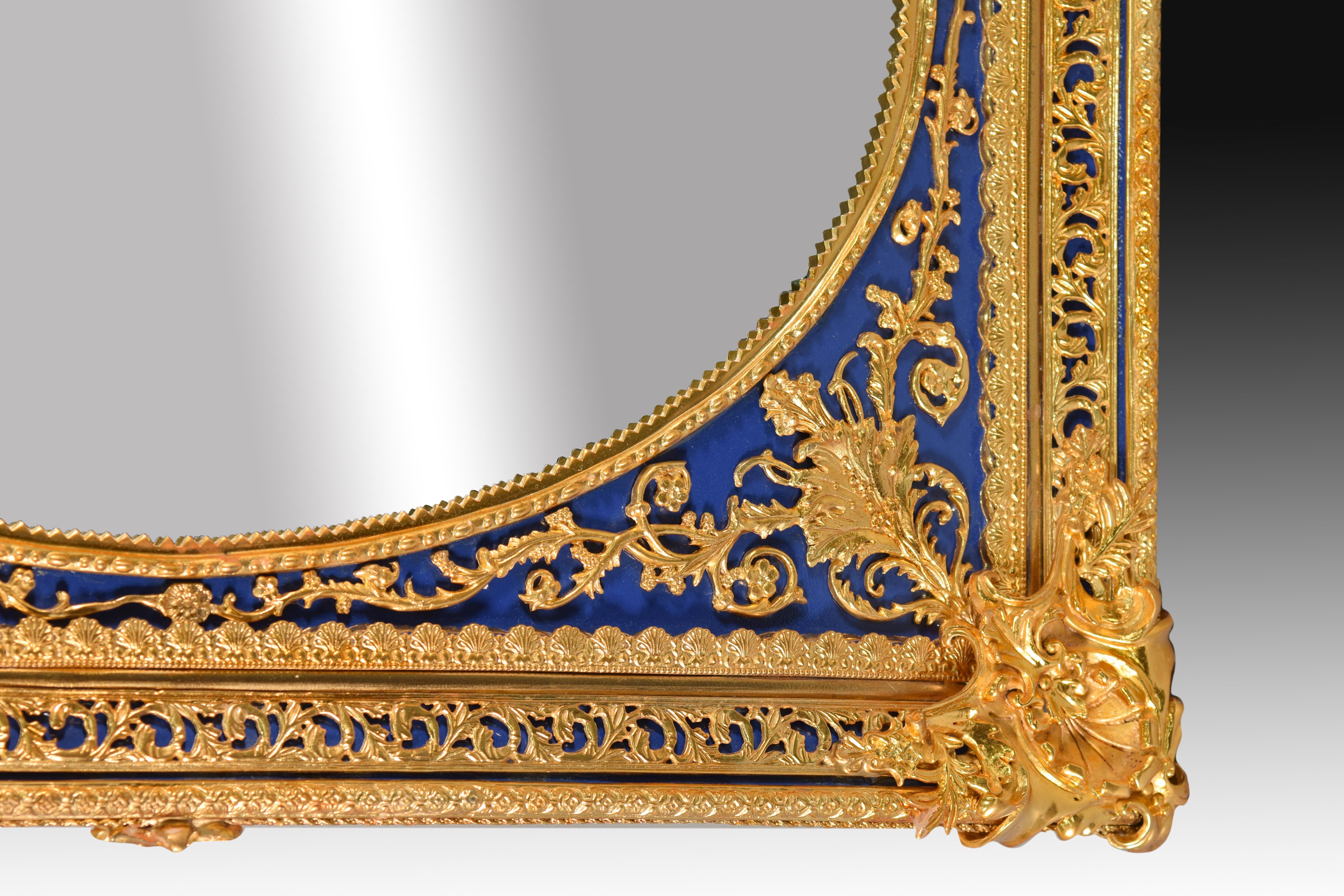 Neoclassical Revival Mirror, after Neoclassical Models, Porcelain For Sale