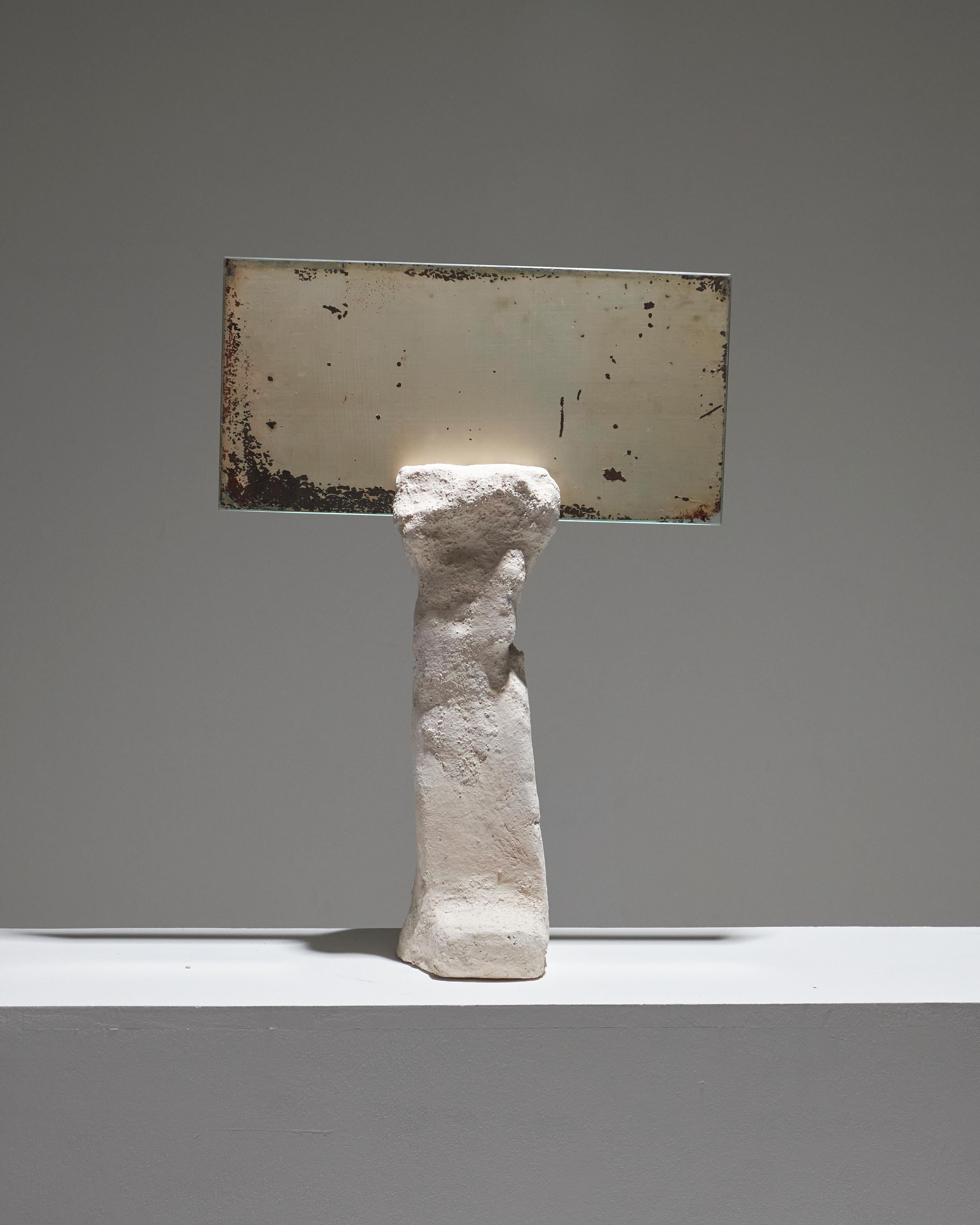 Mirror And Clay Sculpture For Sale 6