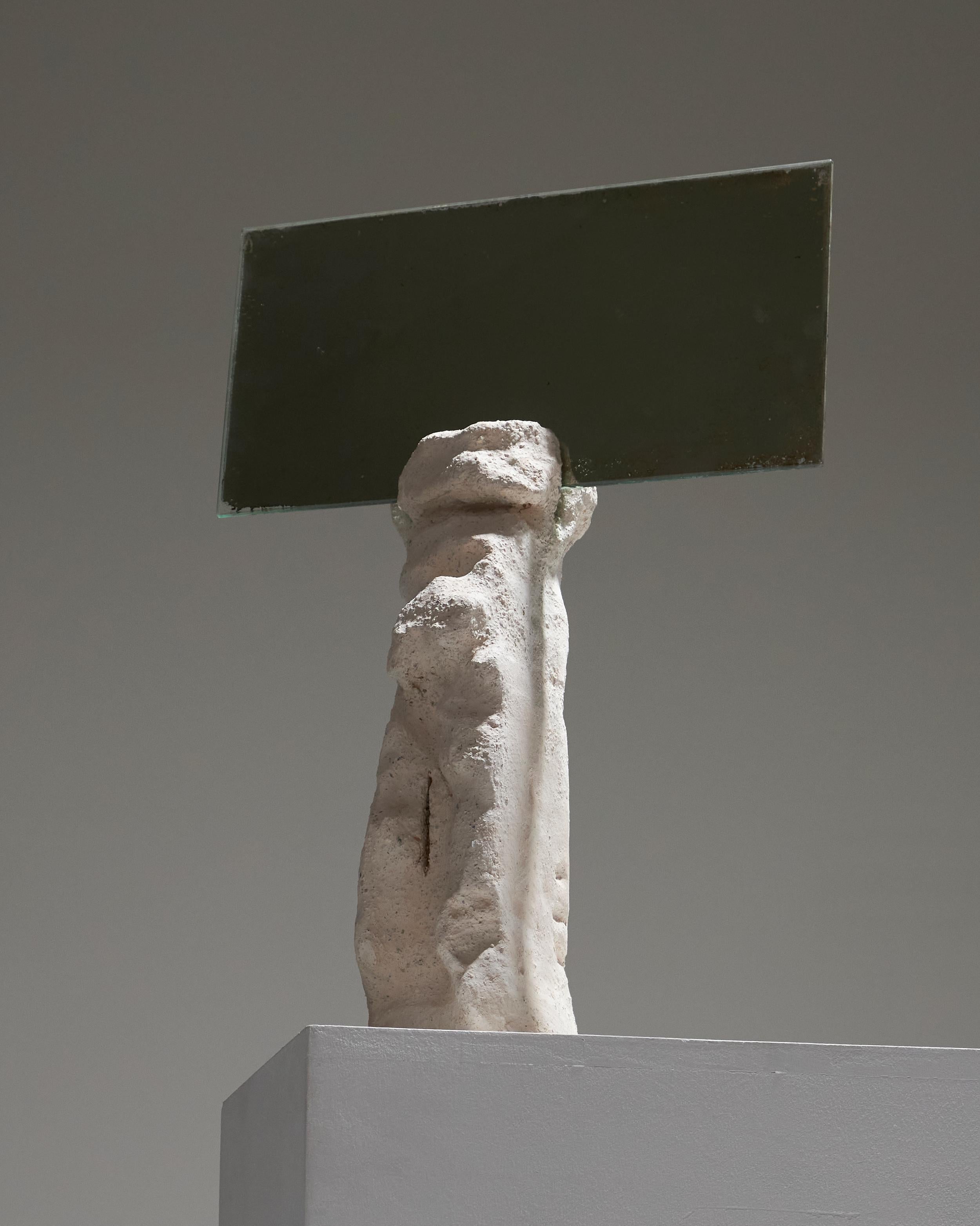 Mirror And Clay Sculpture For Sale 1