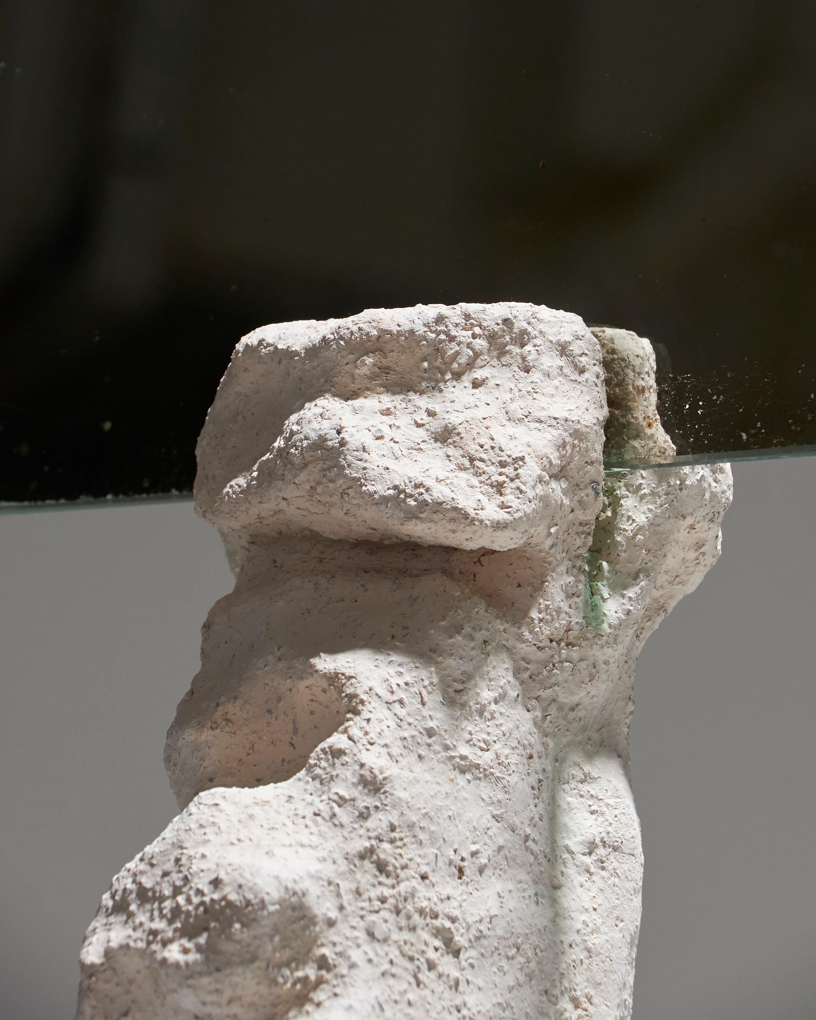 Mirror And Clay Sculpture For Sale 2