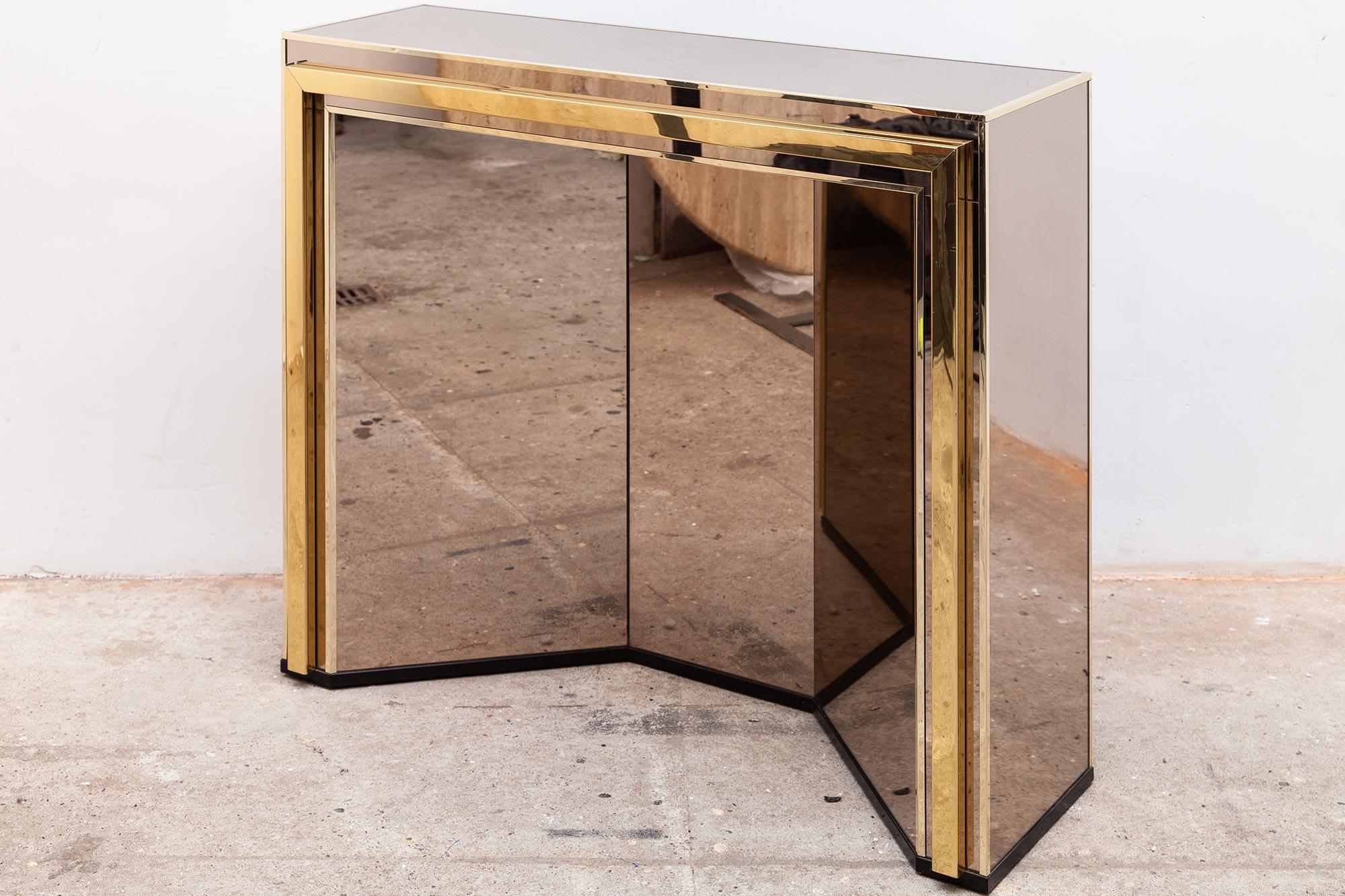 Belgian Mirror and Console Table Set designed by Belgo Chrome, Belgium