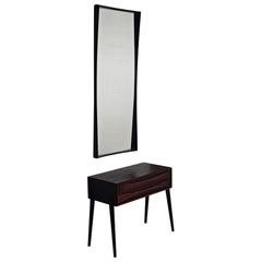 Miroir et tiroir par Rimbert Sandholt pour Glas & Trä, Suède, années 1960