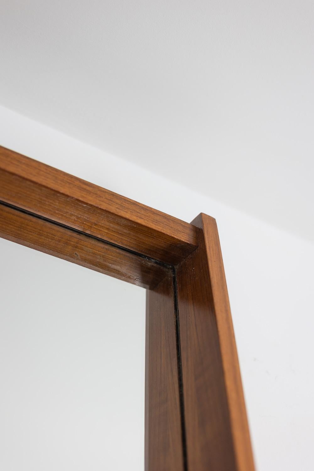 Specchio e console in mogano. 1970s. in vendita 1