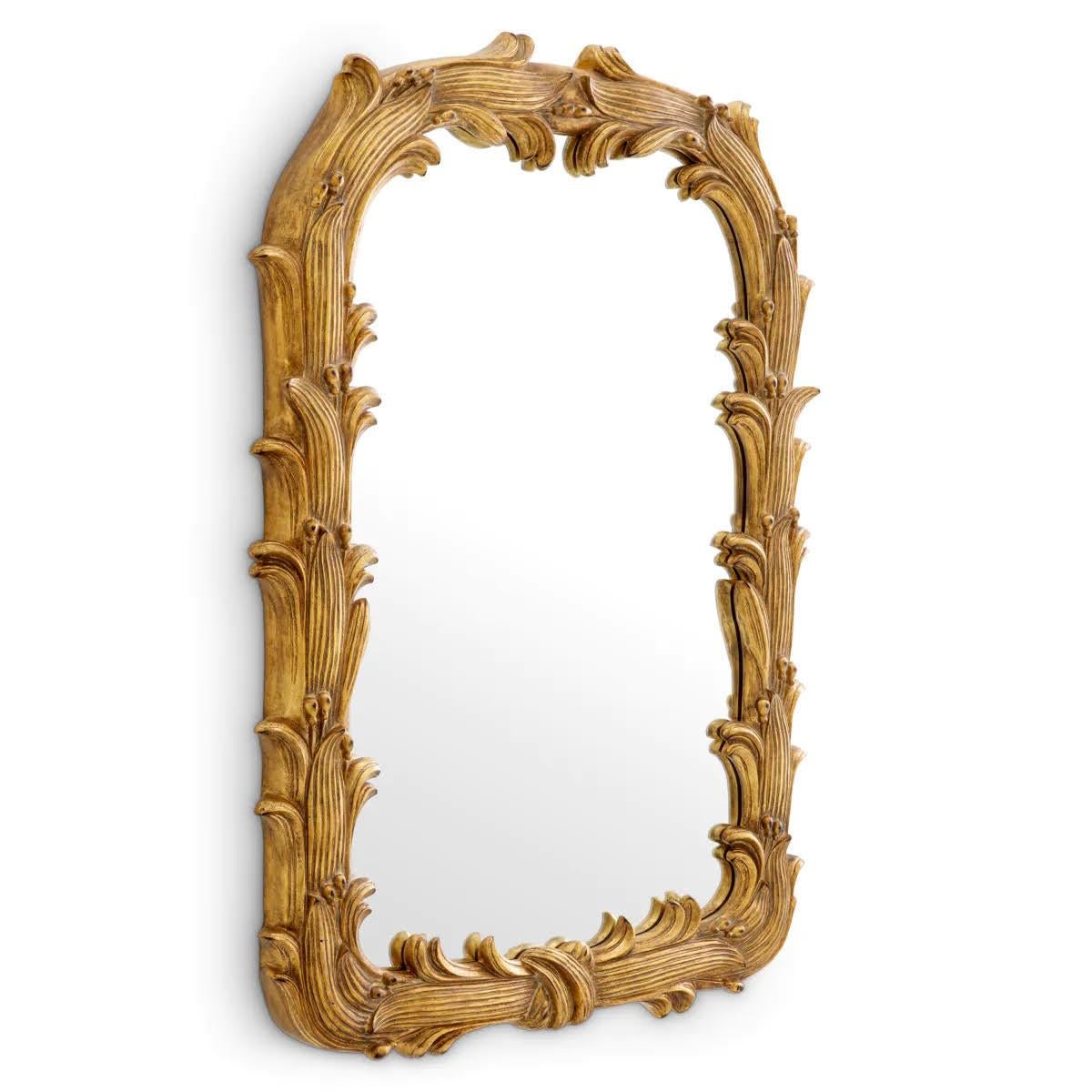 Modern Mirror, Antique gold leaf. For Sale