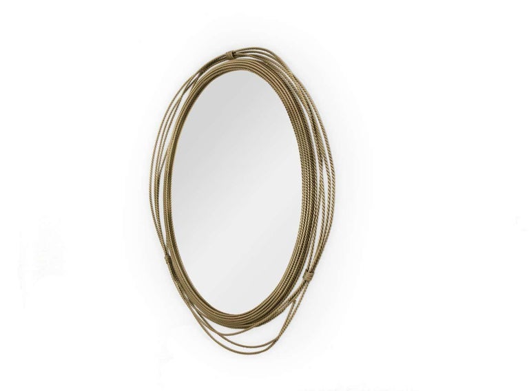 Brass Mirror Ariadne's String For Sale