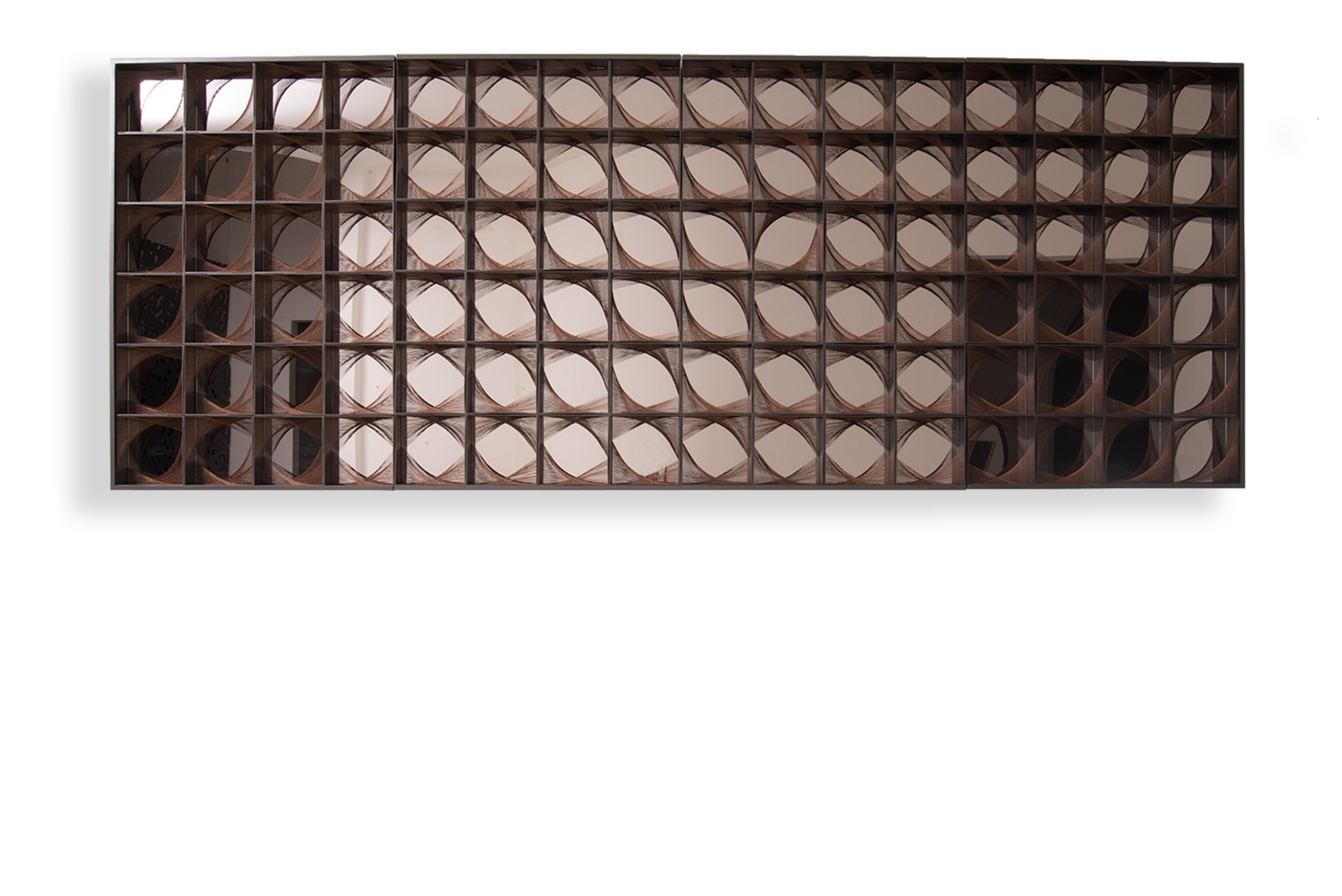 Guatemalan Mirror Attractor by Piegatto, A Contemporary Textile Sculpture For Sale
