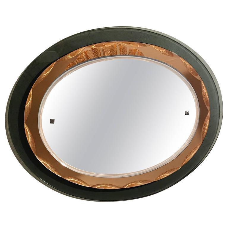 Mirror Attributed to Max Ingrand for Fontana Arte, 1960s In Good Condition In Rome, IT
