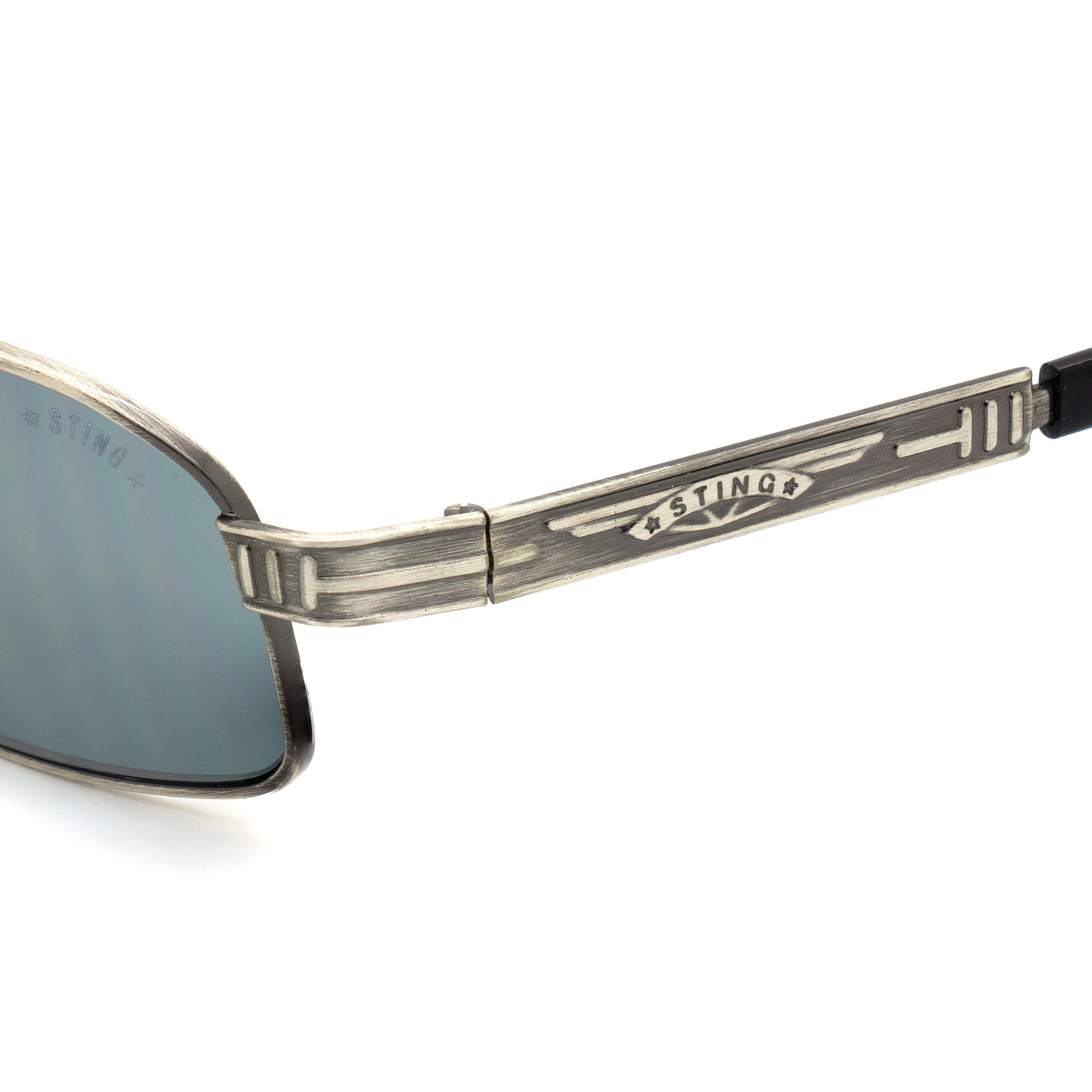 Mirror aviator sunglasses by Sting, made in Italy In New Condition For Sale In Santa Clarita, CA