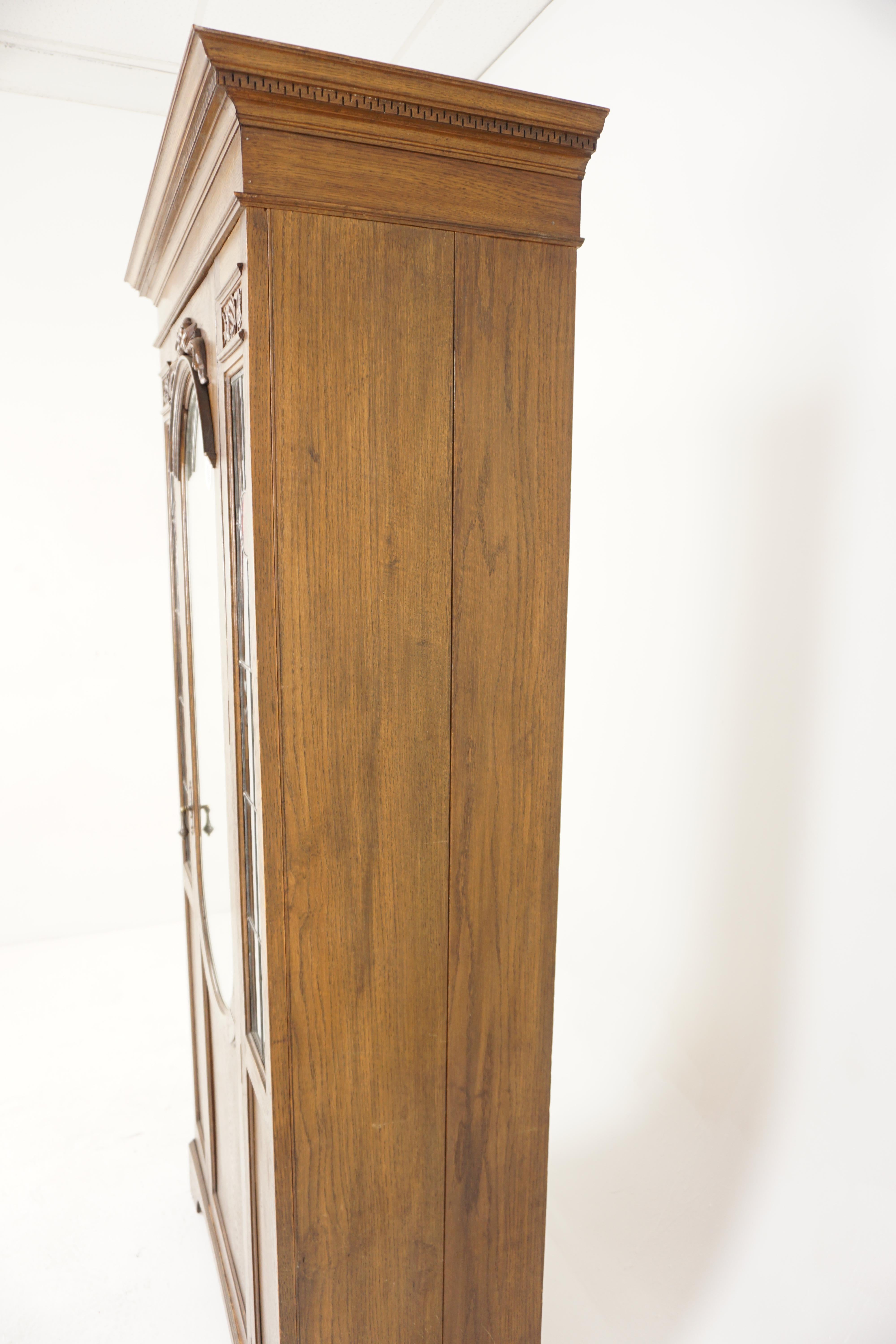  Armoire, armoire, meuble de rangement, verre au plomb, Écosse 1910, H247 en vente 1