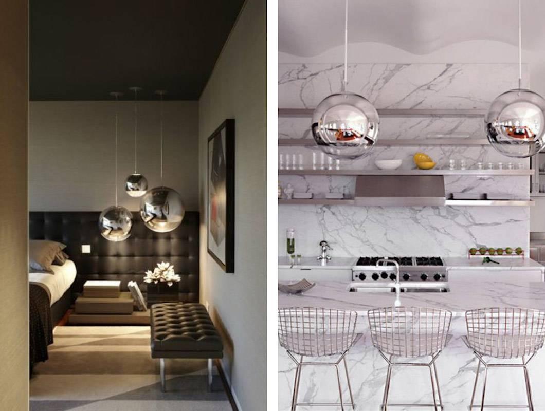 British MIRROR BALL 40CM ROUND PENDANT SYSTEM in Silver