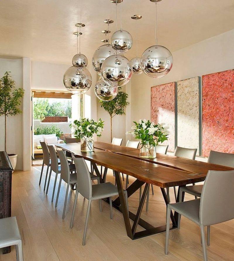 Contemporary MIRROR BALL 40CM ROUND PENDANT SYSTEM in Silver