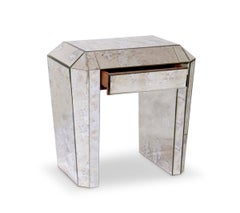 Mirror Bedside Table or Side Table "Eclats Carrés"