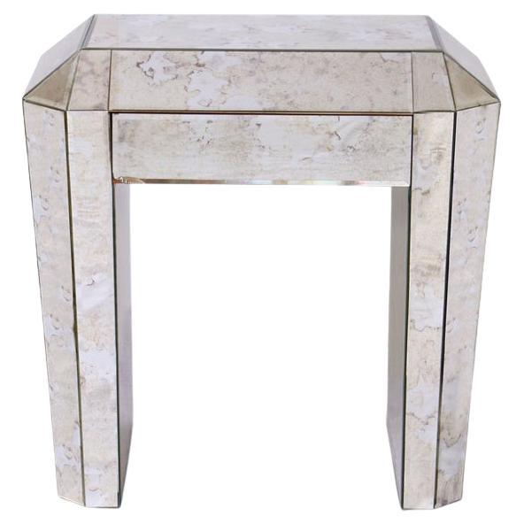 Mirror Bedside Table or Side Table "Eclats Carrés" For Sale
