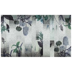 Mirror Bends Turquise Wall Paper in Fabric also suitable for wet area