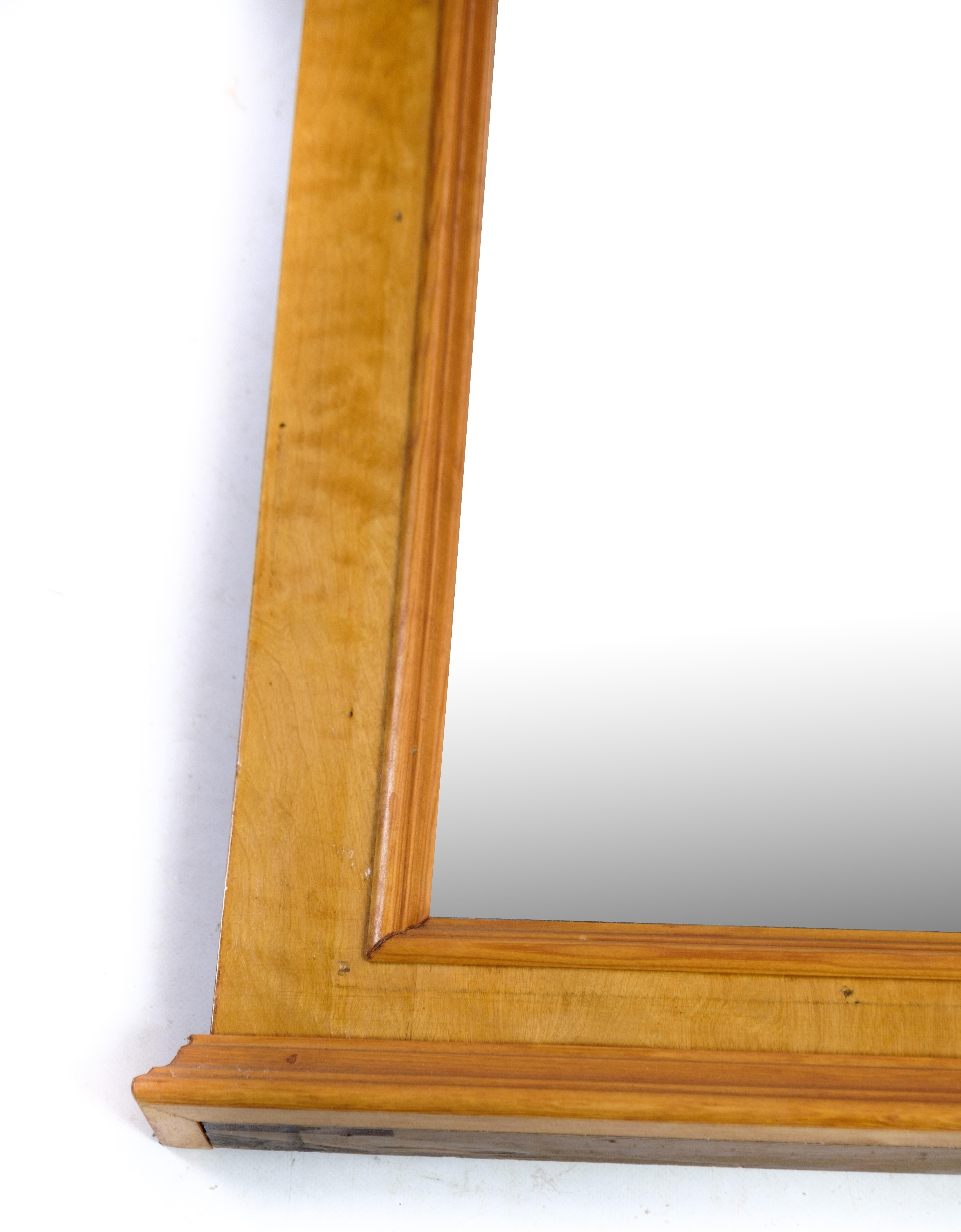Mirror, Birch Wood, 1890 In Good Condition For Sale In Lejre, DK