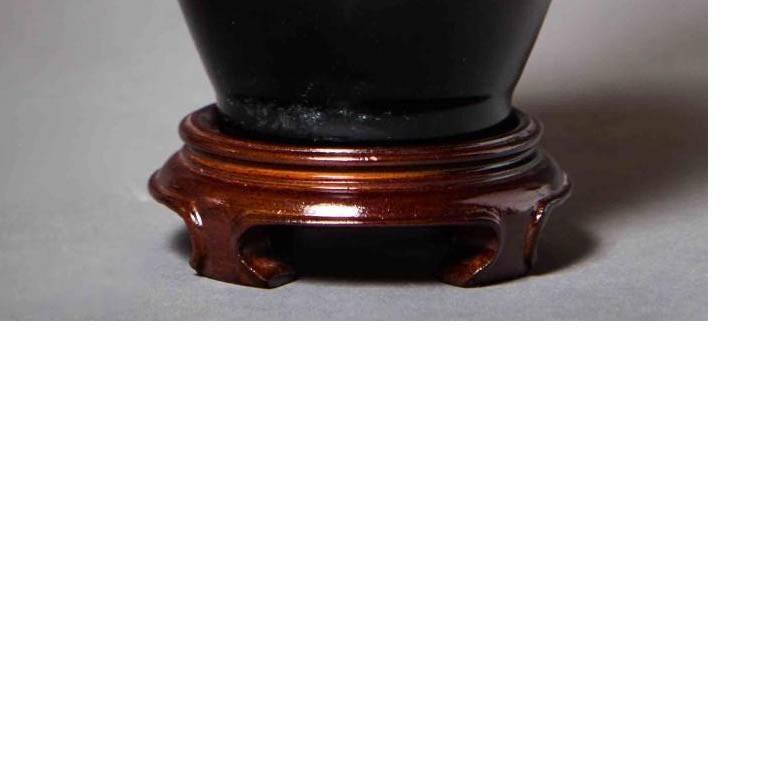 Mirror Black Glazed Jar, 1900, Chinese For Sale 1