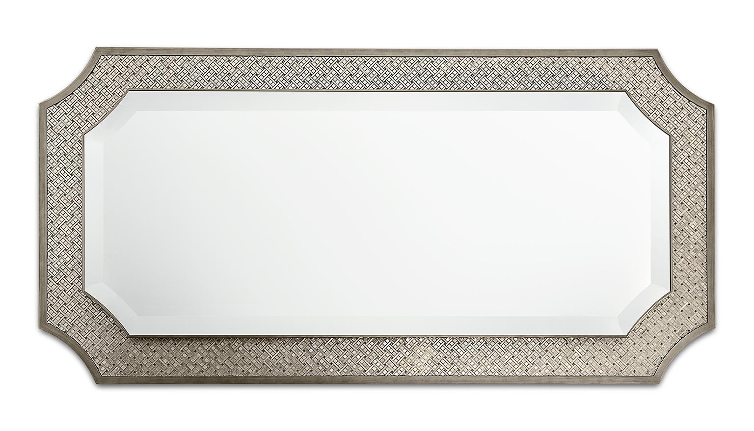 Other Mirror Bronze or Silver Finish and Decorated with Mosaic, Led Backlighting For Sale