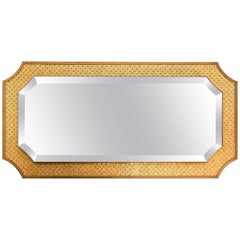 Espejo Acabado Bronce o Plata y Decorado con Mosaico, Retroiluminación Led