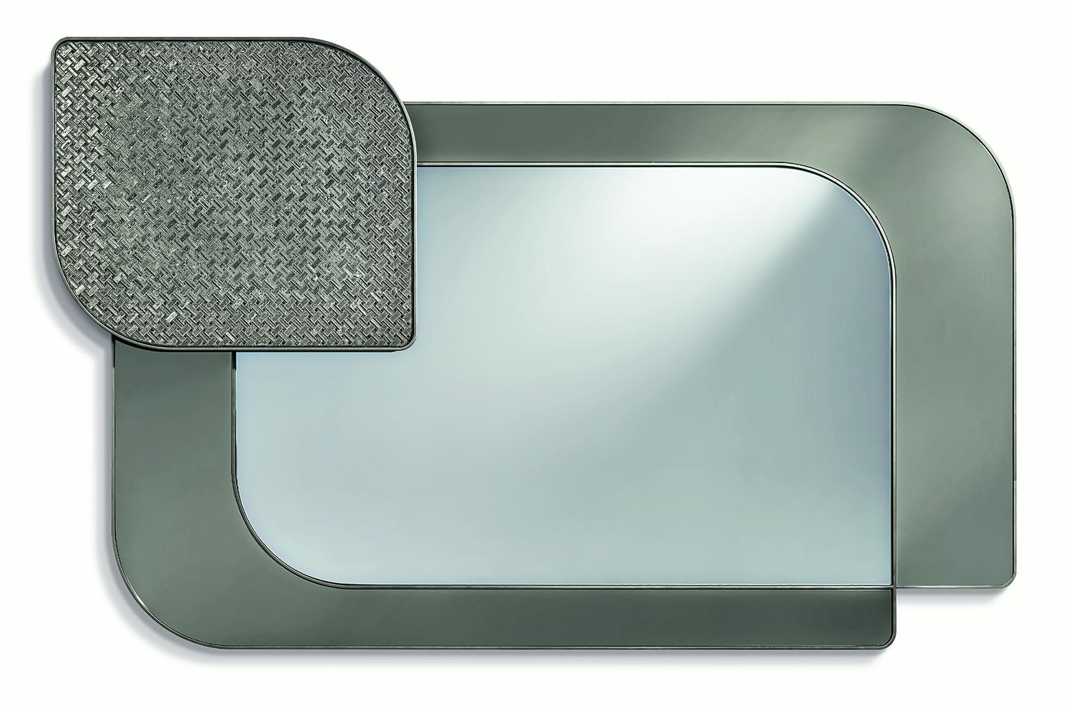 Spiegel-Spiegelbronze oder Silber-Finish, dekorative, winzige Mosaik-LED-Rückbeleuchtung (Sonstiges) im Angebot